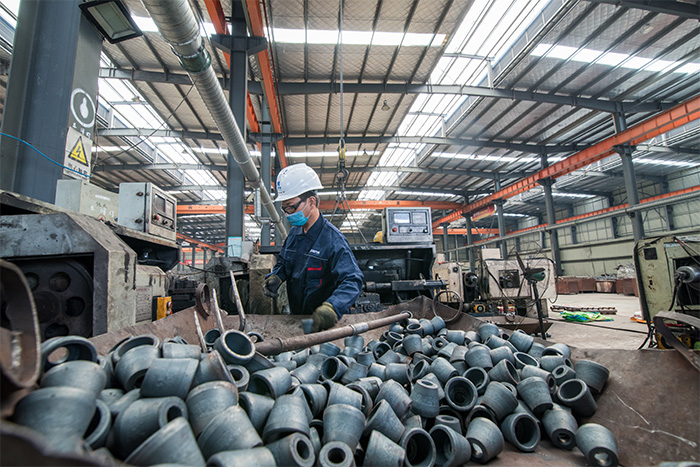 仪征网架配件-锥头加工车间